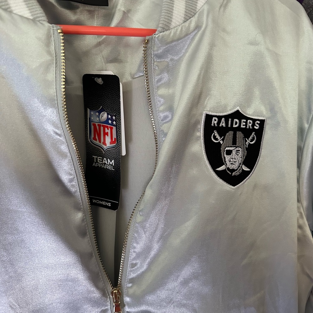 Cuce NFL.com Las Vegas Raiders Satin and Rhinestone jacket.